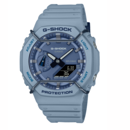 Casio G-Shock Tone On Tone Series GA-2100PT-2A Blue Resin Band Men Sport Watch